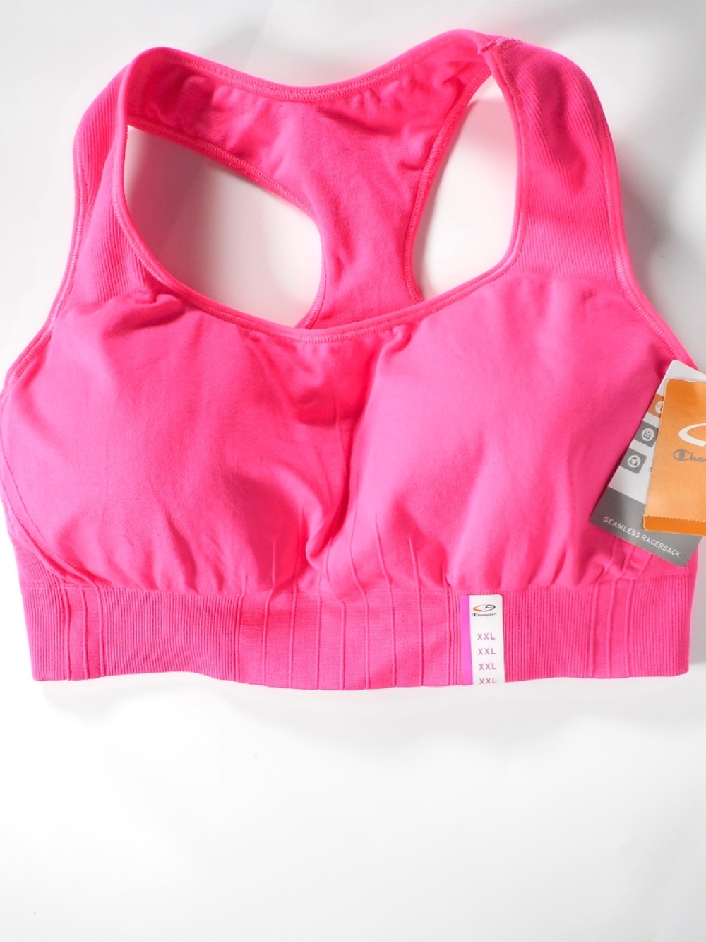 NWT Champion C9 Sports Bra 2XL Neon Hot Pink Racerback Seamless Athletic Yoga